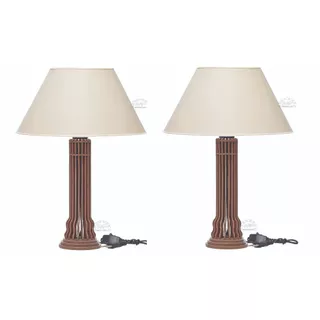 Kit 2 Abajures Luminária Mesa Torre Quarto Sala Criado Mudo