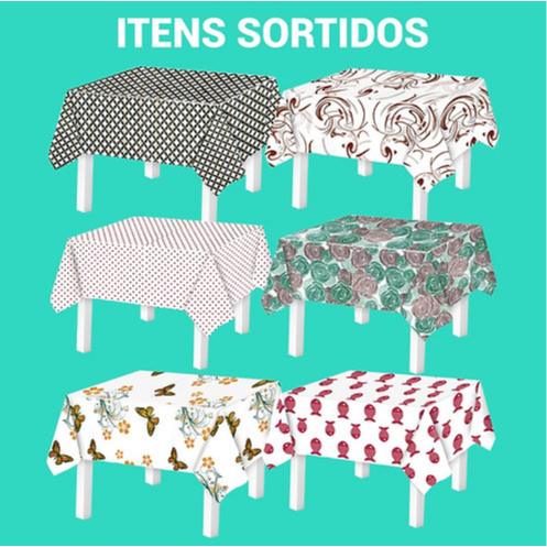 Toalha de Mesa 140x140cm Várias Estampas Sortidas - Envio Imediato