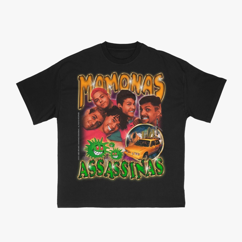 Camiseta Básica de Algodão Mamonas Assassinas Banda Top Oferta