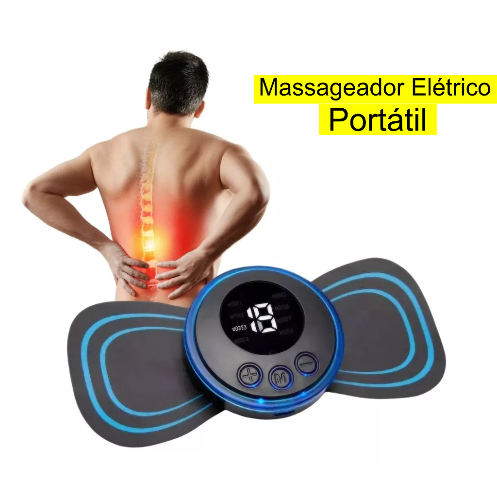 Massageador Elétrico mini ideal para dores musculares simples e Portátil