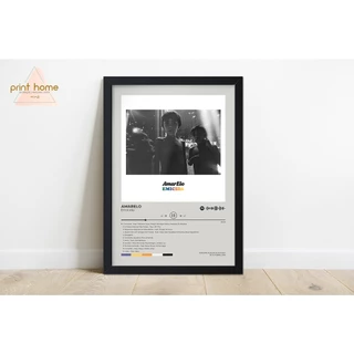 Quadro Moldura Spotify Emicida AmarElo