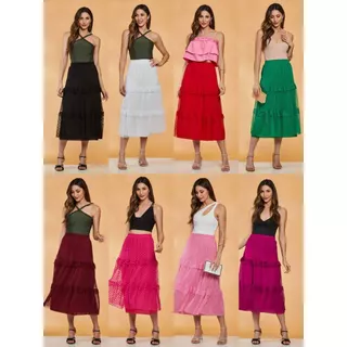 Saia Tule Com Babado -0209