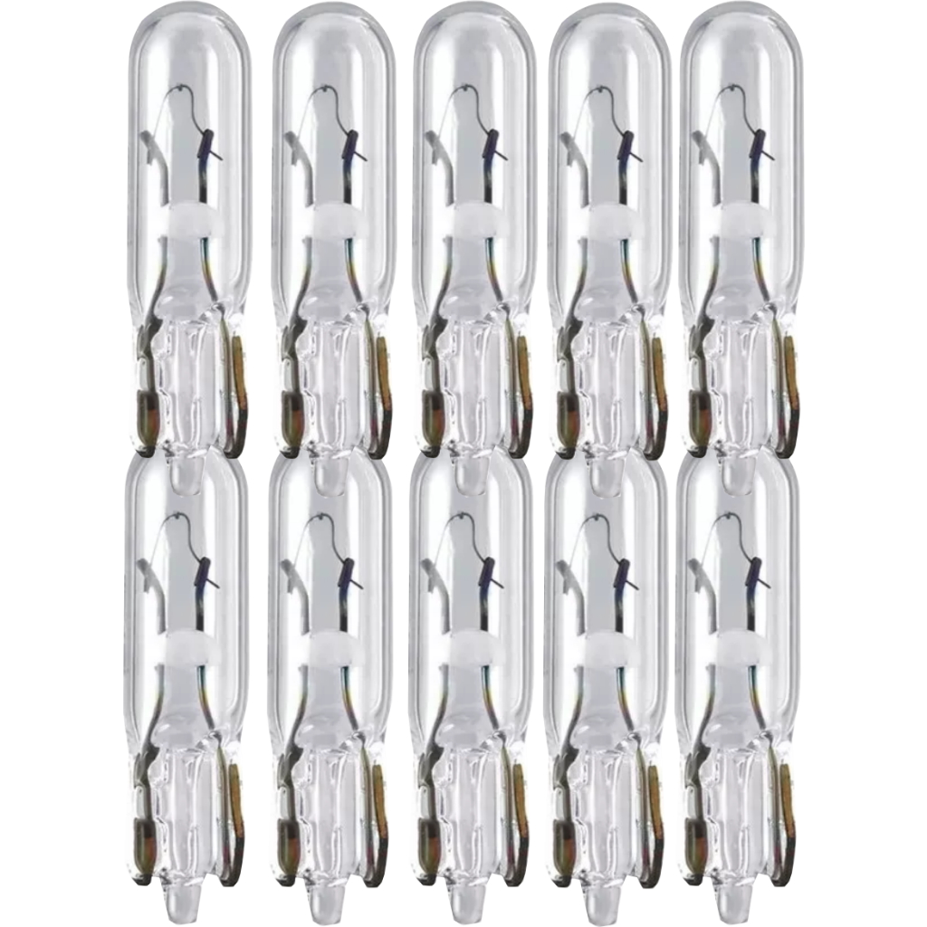 10 LAMPADINE 12V CON ZOCCOLO VETRO T5 1,2W W2X4,6D LAMPADE STANDARD