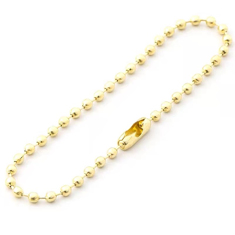 200 Corrente De Bolinha Ferro Com Canoa 10cm Tag Chaveiro