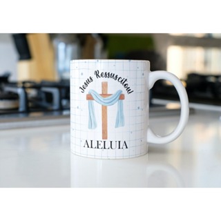 Caneca Páscoa Coleção Ele Vive - Porcelana 325ml
