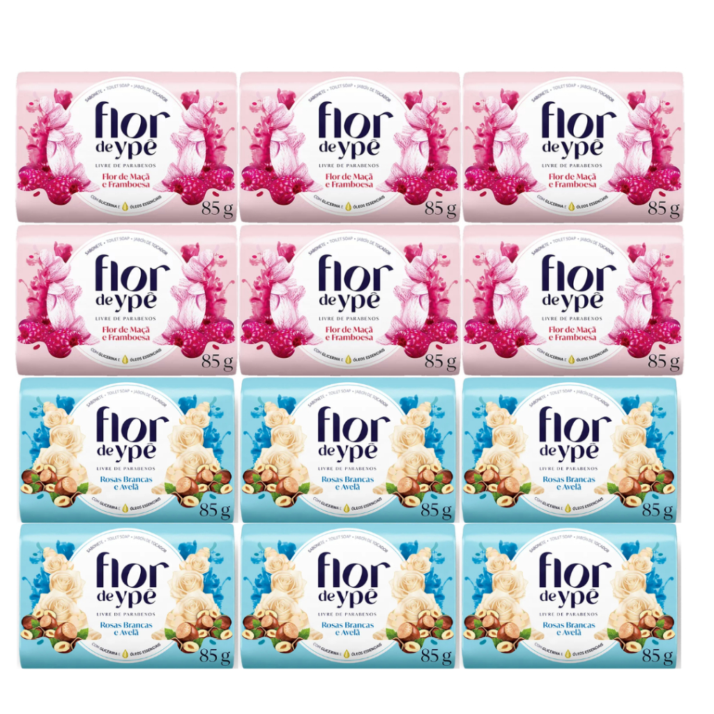 KIT COM 12 - Sabonete Flor de Ypê Fragrância Variadas 85g.
