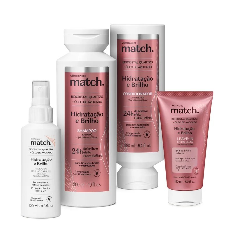 O Boticário Linha Cabelo Match Hidratação e Brilho