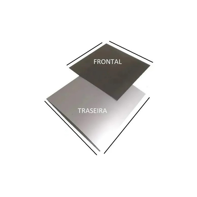 kit Película Polarizada Frontal + Prateada Traseira 12x7 CM Para Todo Tipo de Painel