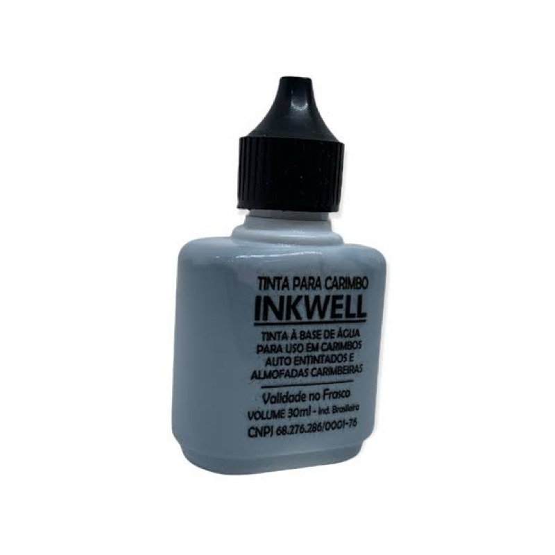 Tinta Para Carimbo Inkwell 30ml na Cor Preta Almofadas e Carimbos ...