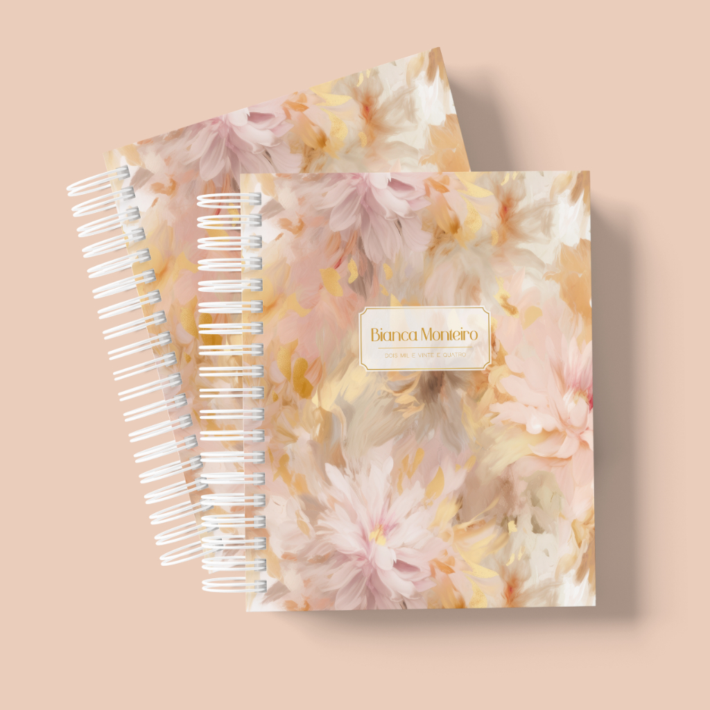 Planner Feminino 2025 - PERMANENTE - Completo - Personalizado - Marmorizado