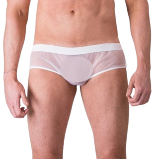 Mens Transparent Viscose Panties, Sexy See Through Briefs, Cueca