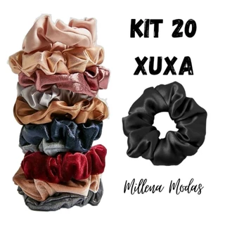20 Unid / Xuxinha de Cabelo Cetim - Amarrador para Cabelo, Anti frizz