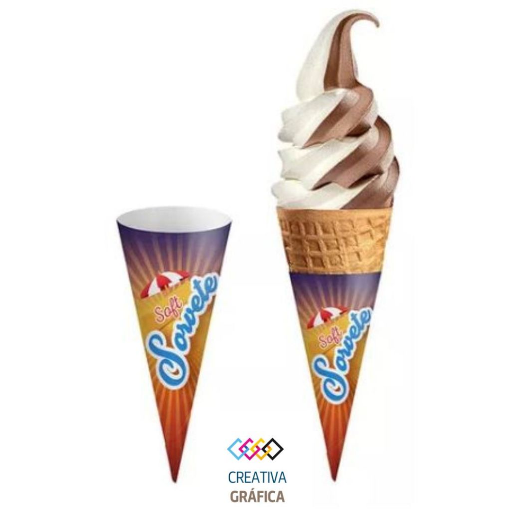 Embalagem Cone Para Casquinha Cascao De Sorvete (1000 Unid) | Shopee Brasil