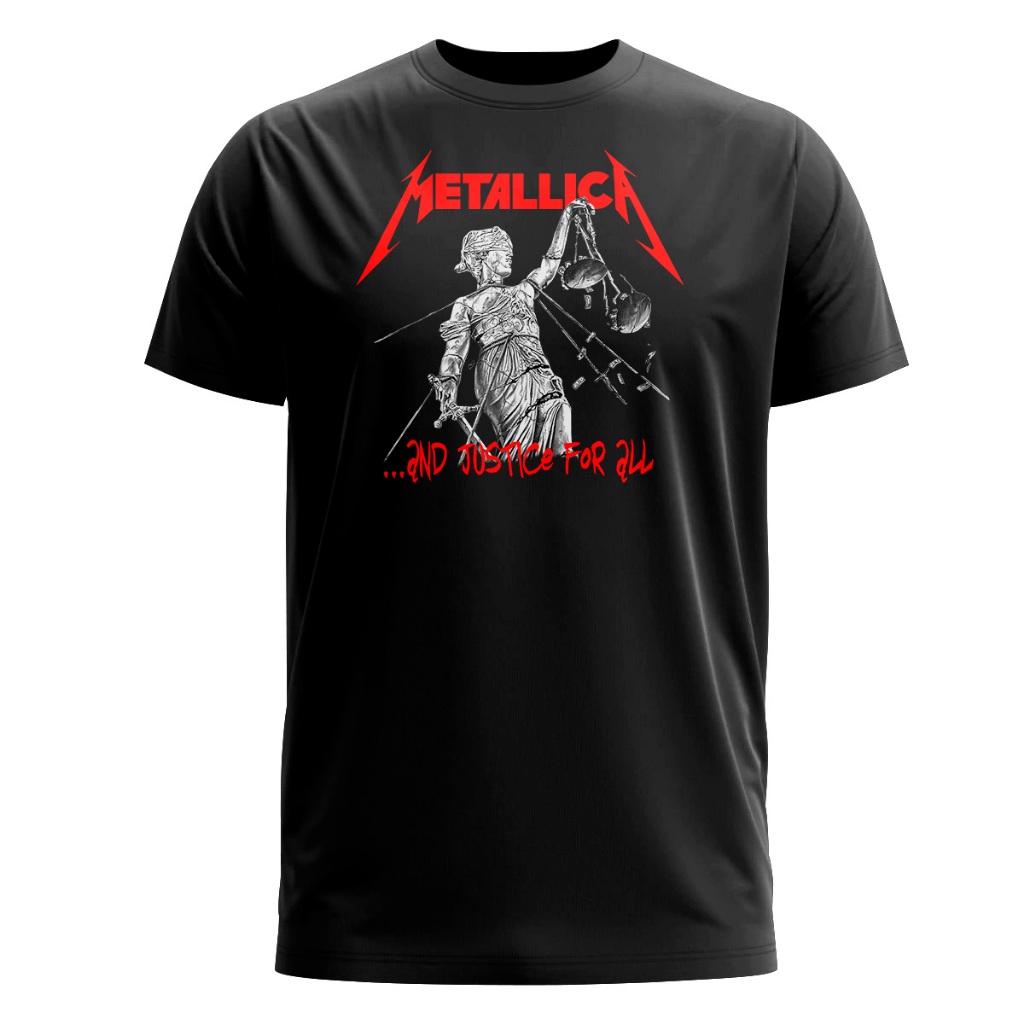 Camiseta Básica Metalica Rock Heavy Metal And Justice For All