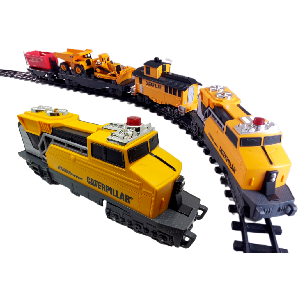 Trem Locomotiva Caterpillar Motorizado Ferrorama Cat Construction