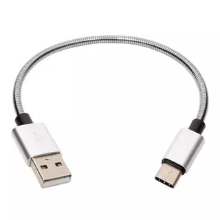 Cabo Usb Tipo C Curto Pequeno 20 Cm Turbo 3a Reforçado