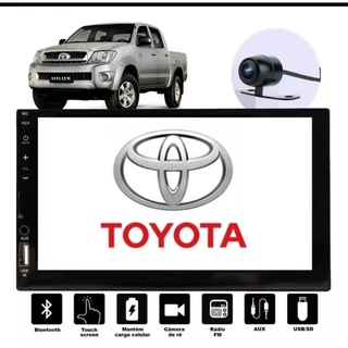 Kit Multimídia Mp5 2din Hillux/SW4 2006 até 2011 Espelhamento Bluetooth + câmera de ré + moldura