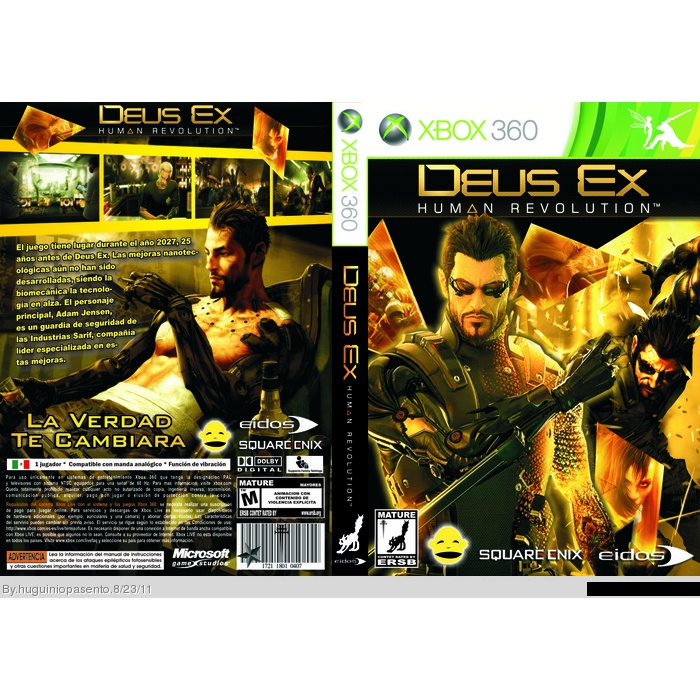 Deus Ex Human Revolution Directors Cut para Xbox 360Lt com capa ...