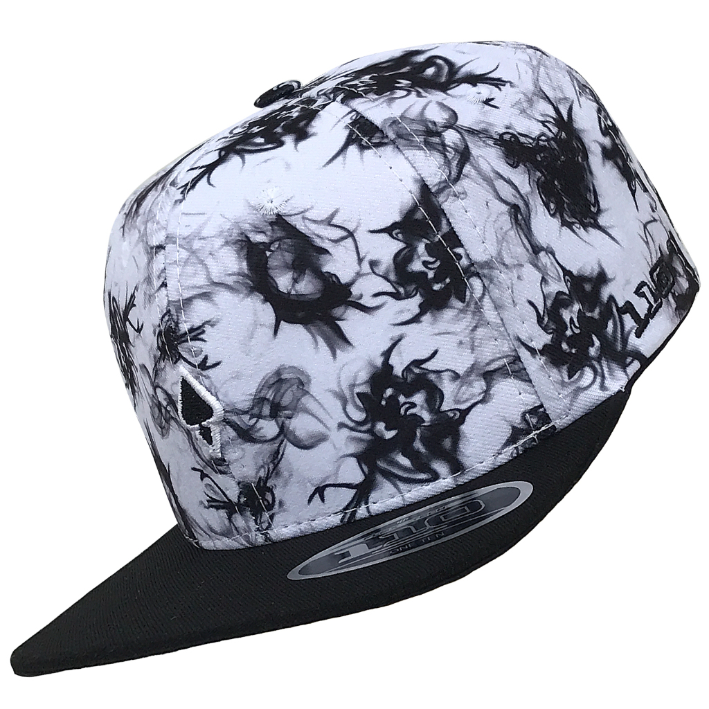 Boné Aba Reta Strapback Fitão - Tie Dye Preto Bordado