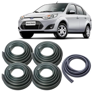 Kit Borracha Vedação 4 Portas e Porta Malas Fiesta Hatch e Sedan 2002 a 2014 em Oferta na Shopee