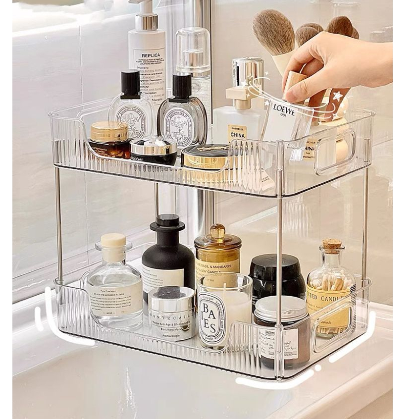 Organizador Prateleira Diamante Acrílico Porta Maquiagem Beleza