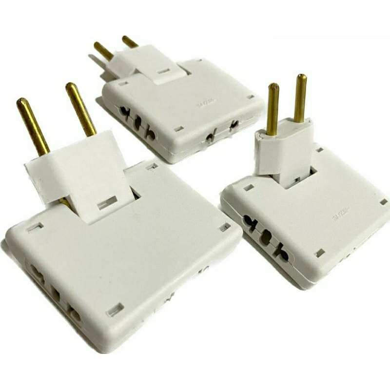 Kit 3 Adaptador Tomada Articulado Dobrável Resistente