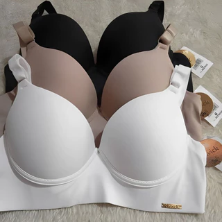 kit c/2 Sutiã Básico Reforçado de Microfibra Com Bojo Lingerie Promoção Direto Da Fábrica do p ao gg