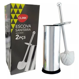 Escova De Limpar Vaso Sanitário Suporte Aço Inox Sanitária Lavatina Lavabo Privada Vassourinha