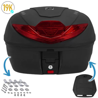 Baú Bauleto Moto 35 Litros Pro Tork Lançamento Promoção Oferta Bagageiro Completo Churrasqueira