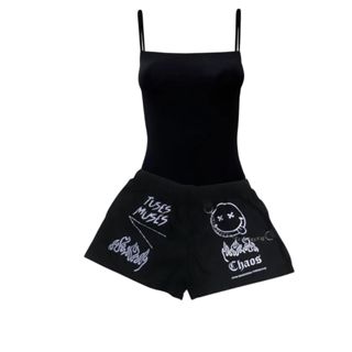 Conjunto Gringa Juvenil Regata Básica Shorts Moderno Tactel Leve 2 Cores Smile Dragão