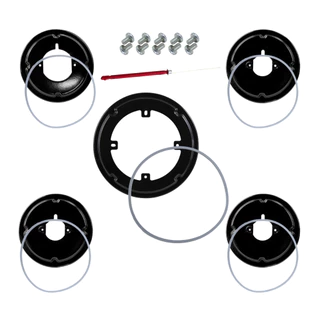 Kit Base Trempe Disco / Arremate Fogão Atlas Utop Glass 5 Bocas