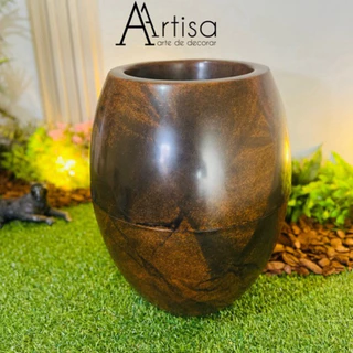 Vaso em planta em polietileno oval liso G