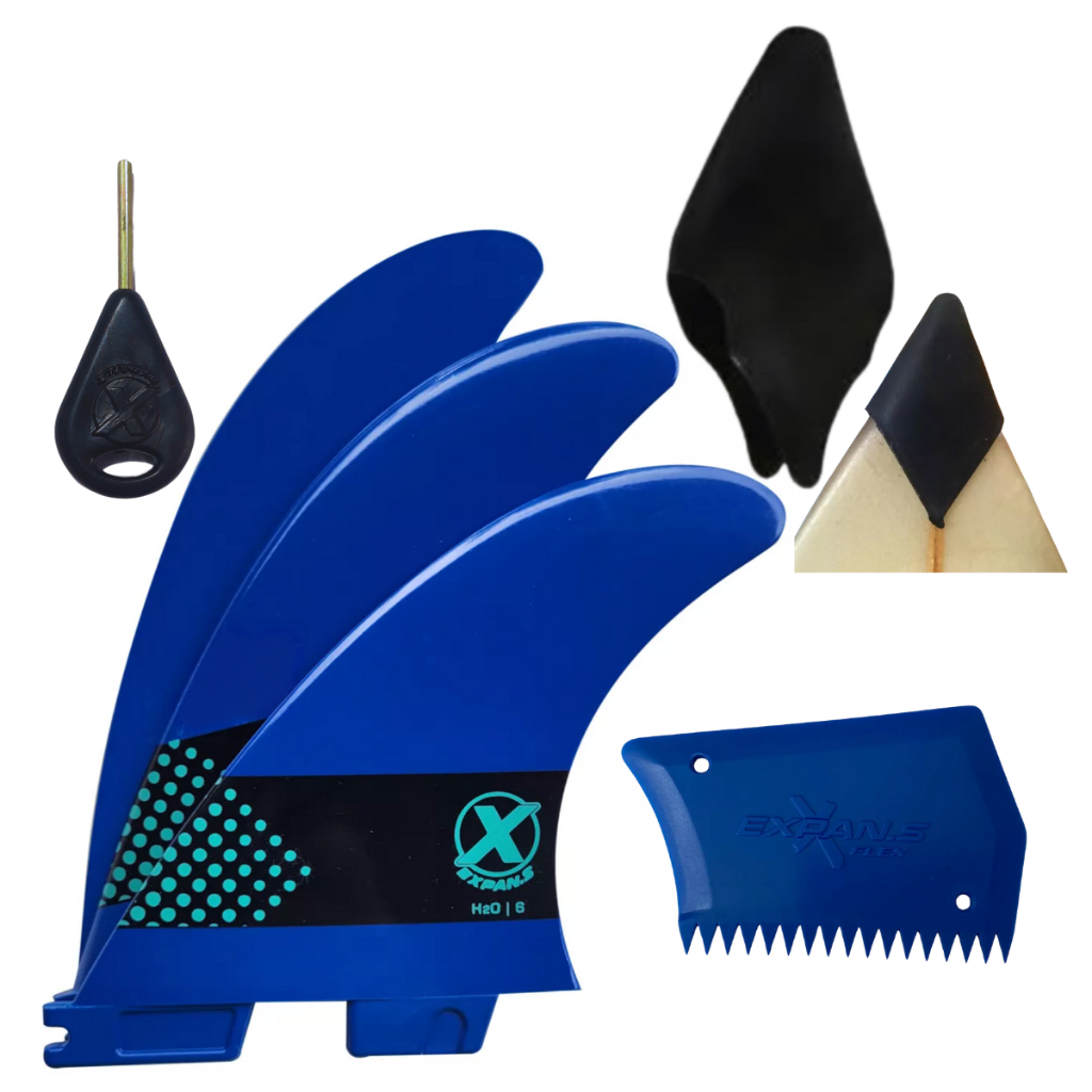 quilha surf Expans Encaixe fcs 2 - H2O-6 Speed - Large + chave quilha+ ...