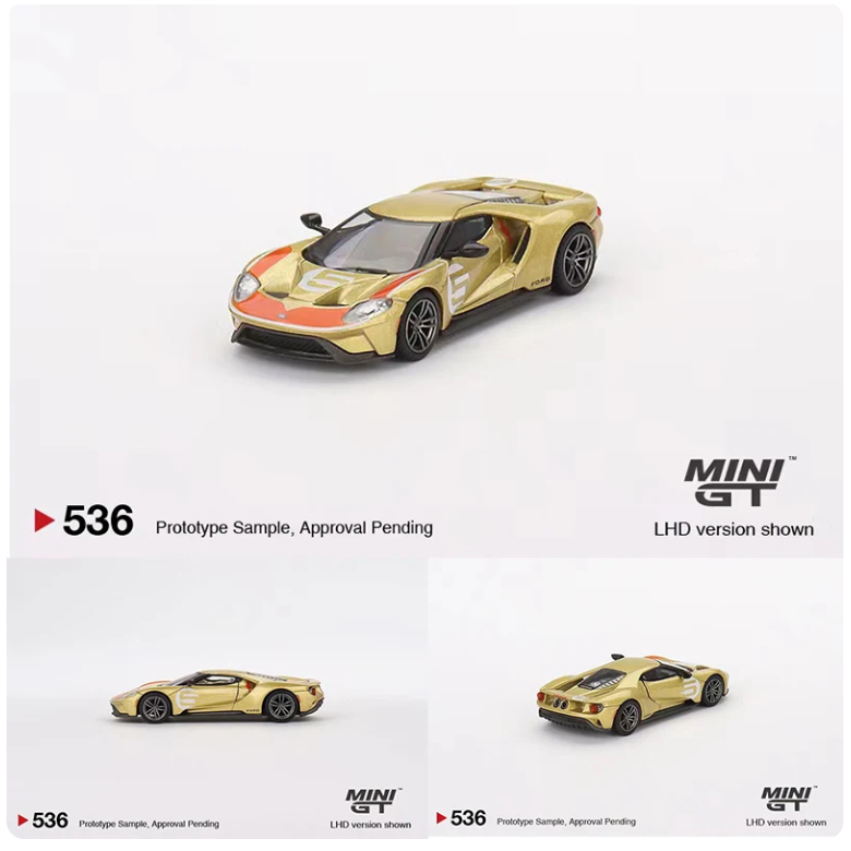 MINI GT 536 FORD GT HOLMAN MOODY HERITAGE EDITION GOLDEN EDITION