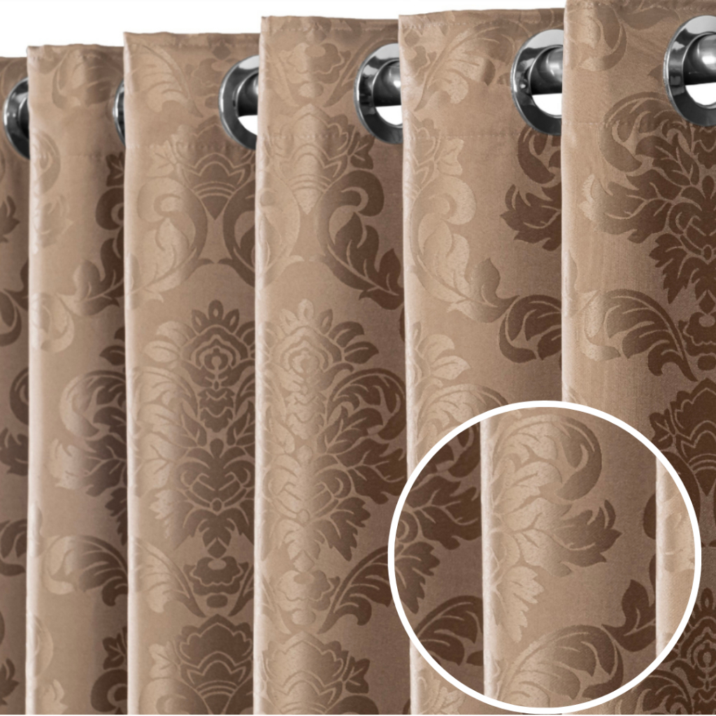 Cortina Jacquard Tecido Semi Blecaute 2,70m x 1,70m Esticado Para Sala e Quarto
