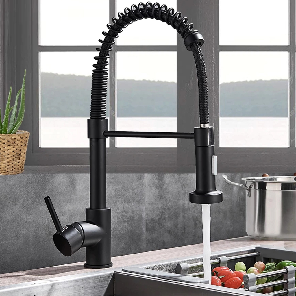 Torneira Bancada/Mesa Gourmet 2 Jatos Aço Inoxidável Luxo Flexível