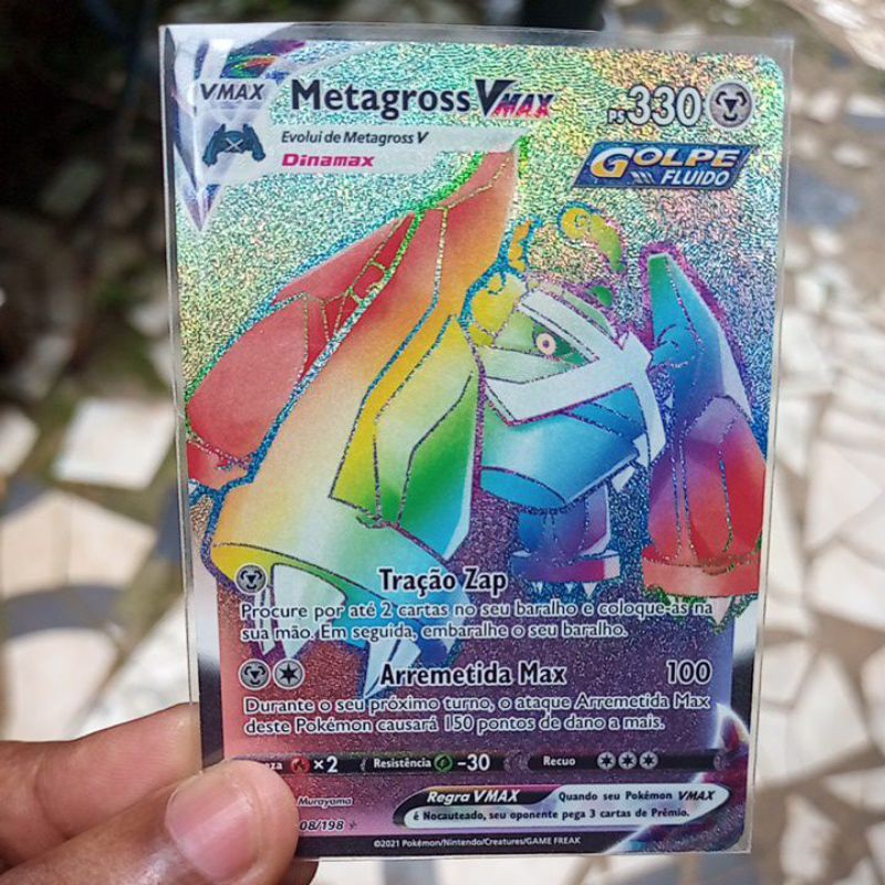 Metagross V Max Rainbow Cartas Pokémon Original