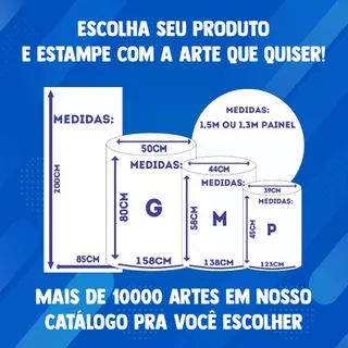 Sublimação para festa Escolha seu produto e arte - Painel redondo com elástico de 1,50 ou 1,30m - Trio veste fácil capa para cilindros - Capa para Portal Aro Decoração