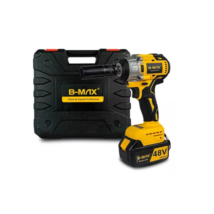 Parafusadeira Chave De Impacto Elétrica Com 02 Baterias 48v B-MAX DZ13