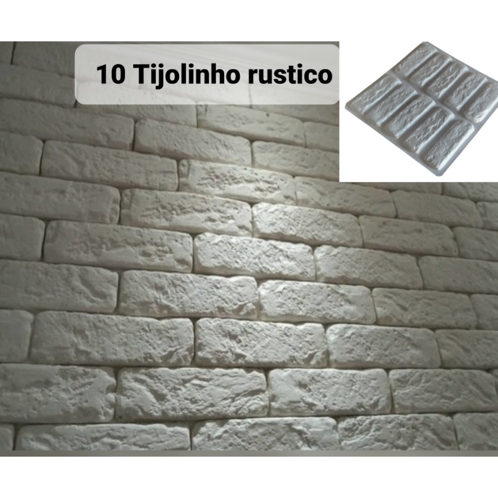 forma de tijolinho rustico c/10 tijolinho