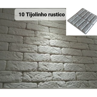 forma de tijolinho rustico c/10 tijolinho