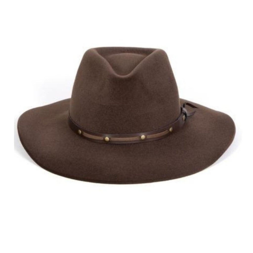 Chapéu Classic 2.0 Marrom Tamanho 57 Gustavo Lima Aba 8 Cm Embaixador Premium - Envio Imediato