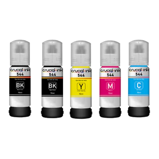 kit com 5 tintas Compativel T544 -L3150-L3250-L3110-L5190-L5290-L3210