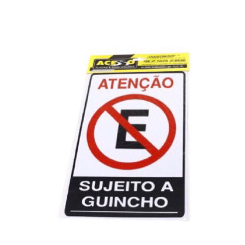 Placa De Aviso Proibido Estacionar” Shopee Brasil 