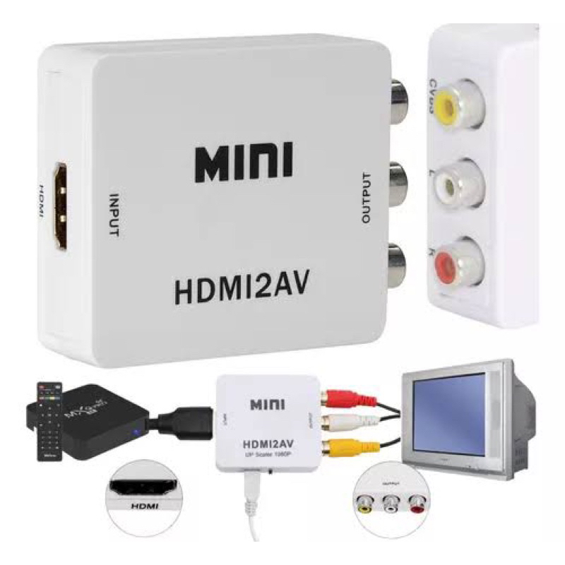 adaptador conversor hdmi av hdmi para av tv de tubo Shopee Brasil