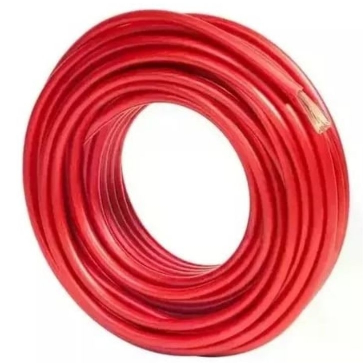 1 Metro Cabo de Bateria 16mm Cobre Som Automotivo Flexível