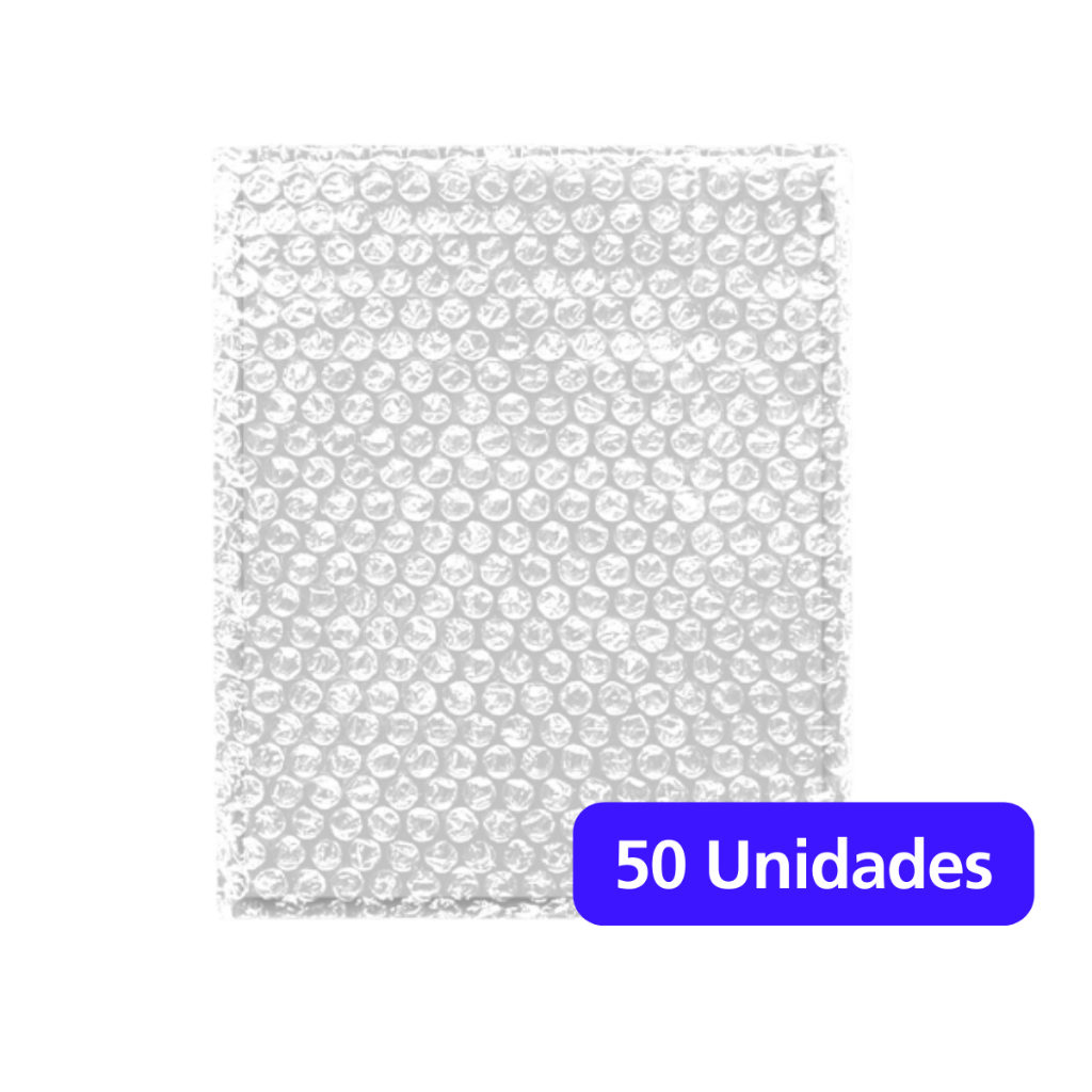 Saco Bolha Para Embalagens 15x19 cm - 50 Unidades