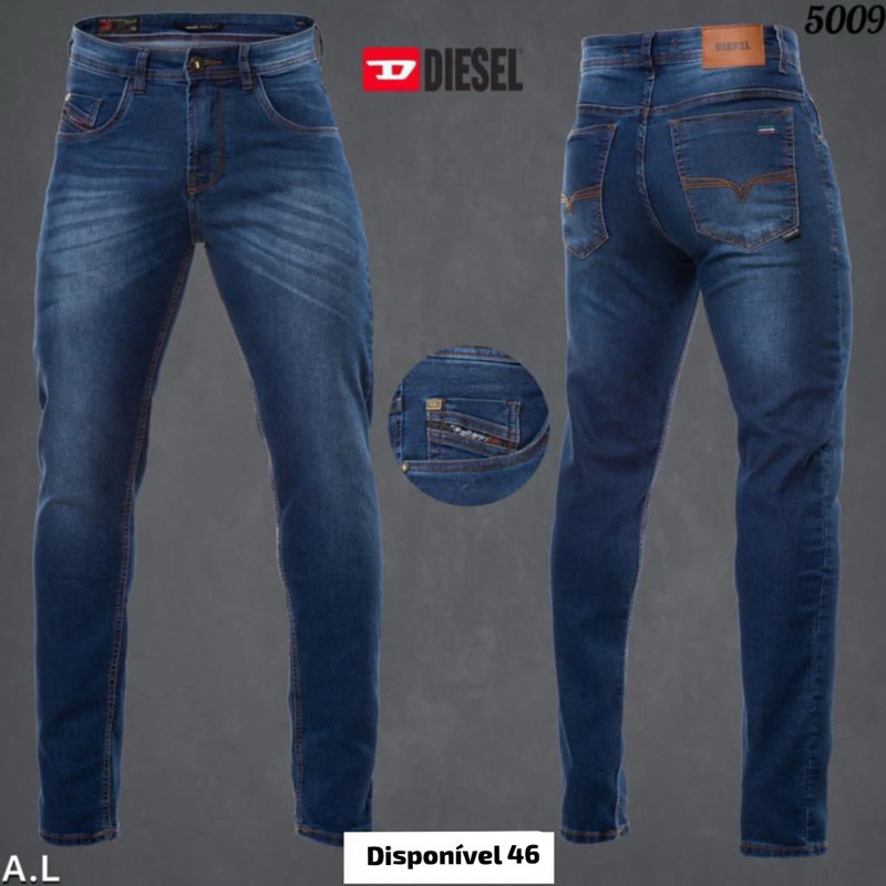Calça Jeans Masculina Diesel Skynnei com Super Elastano Skinny