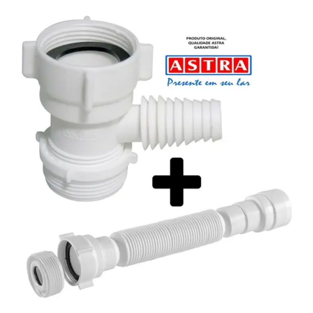 Combo Kit Adaptador Para Máquina Lavar Louça + Sifão Branco | Shopee Brasil