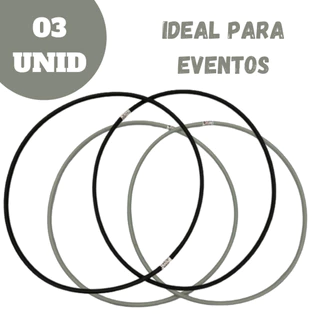 Bamboles para Evento Preto e Cinza 04 Tamanhos - 03 UNID